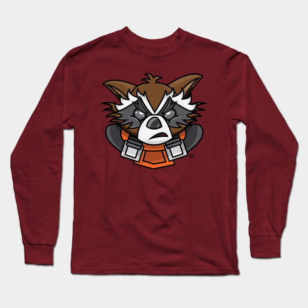 Rocket Raccoon Long Sleeve T-Shirt by dhartist